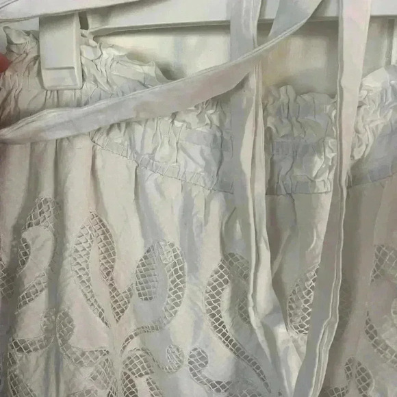 THE SOMERSET MINI SKIRT: CUTWORK EDITION By Anthropologie Floral White size XL - Picture 6 of 12